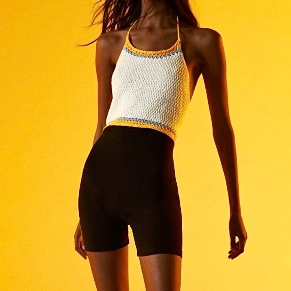 Zara Crochet Halter Romper Size M